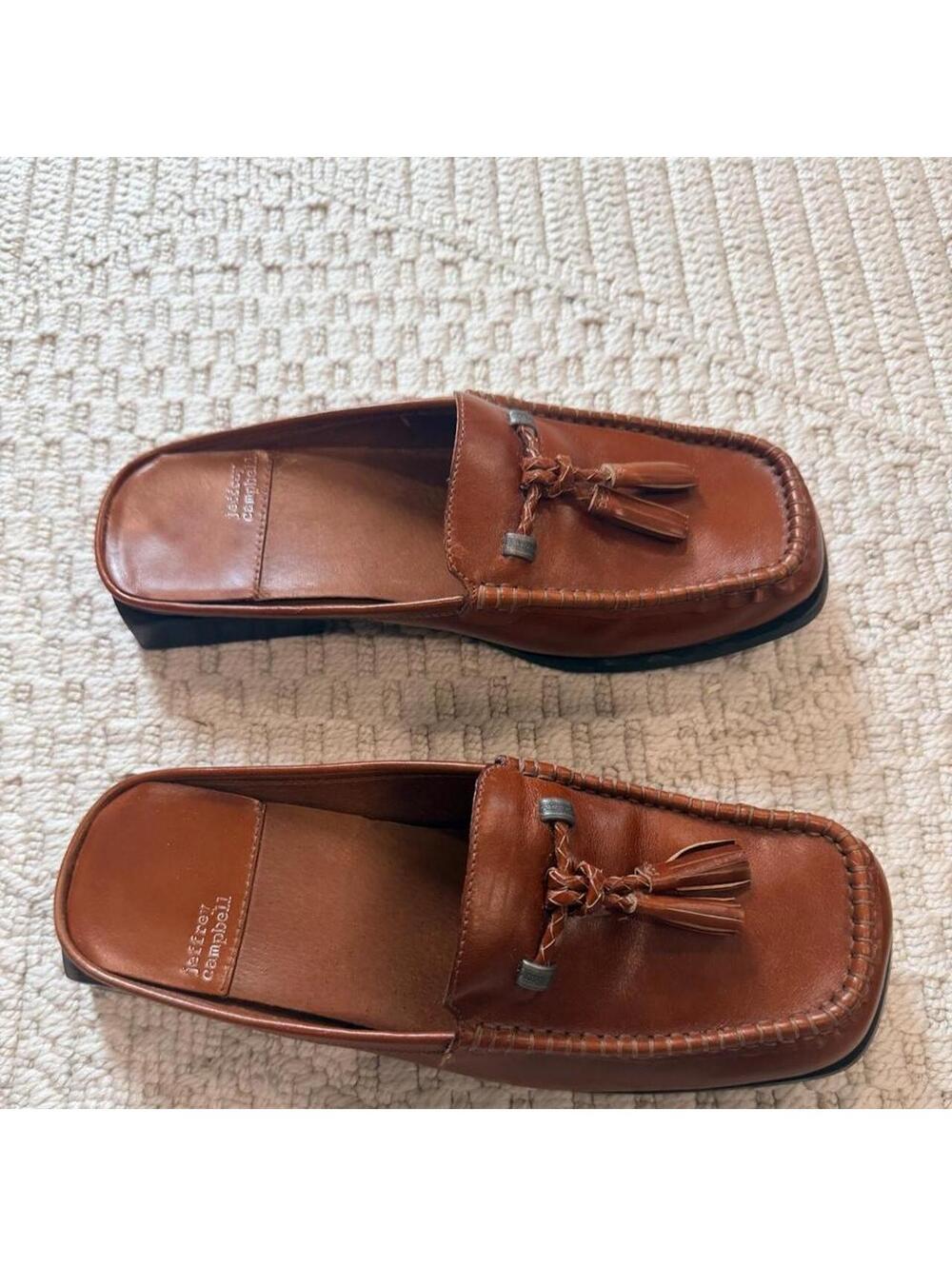 Jeffrey Campbell Clandies Square Toe Loafer Mule - Picture 2 of 8